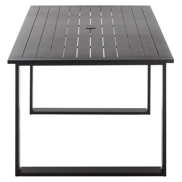 Fash Aluminum Sled Leg Dining Table With Weather‑Resistant Matte Finish, Durable Outdoor Seating Hub