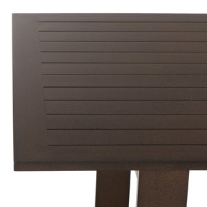 Fash Aluminum Sled Leg Dining Table With Weather‑Resistant Matte Finish, Durable Outdoor Seating Hub