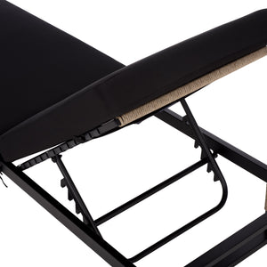 Arman Chaise Lounge With Cushion – Weather-Resistant Rope & Powder-Coated Frame For Patio Comfort