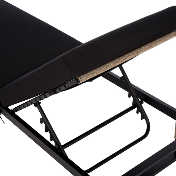 Arman Chaise Lounge With Cushion – Weather-Resistant Rope & Powder-Coated Frame For Patio Comfort