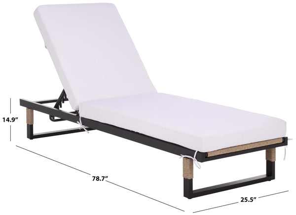 Arman Chaise Lounge With Cushion – Weather-Resistant Rope & Powder-Coated Frame For Patio Comfort