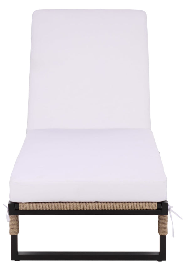 Arman Chaise Lounge With Cushion – Weather-Resistant Rope & Powder-Coated Frame For Patio Comfort