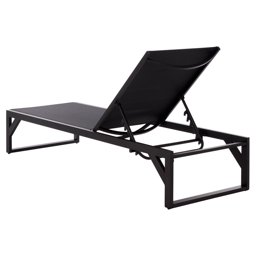 Jordan Aluminum Chaise Lounge With Textilene Seating, Rust-Resistant Frame, Breathable Outdoor Comfort