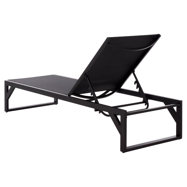 Jordan Aluminum Chaise Lounge With Textilene Seating, Rust-Resistant Frame, Breathable Outdoor Comfort