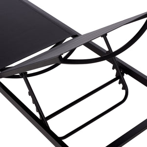 Jordan Aluminum Chaise Lounge With Textilene Seating, Rust-Resistant Frame, Breathable Outdoor Comfort