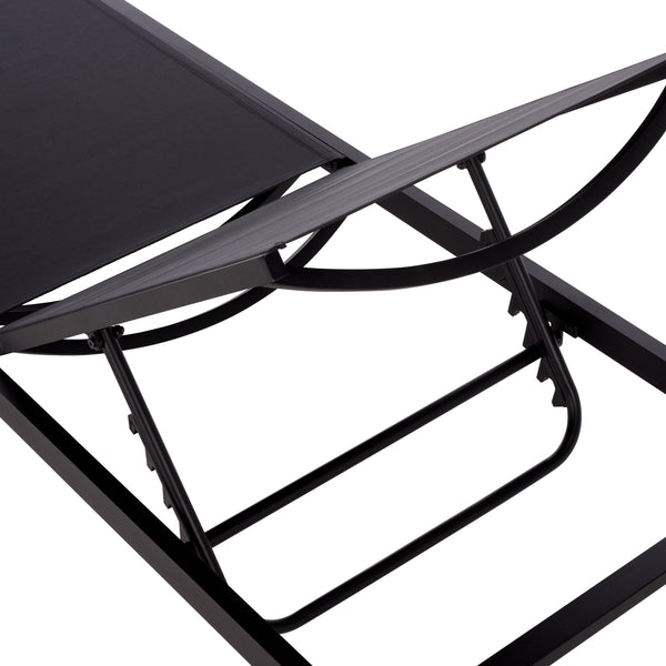 Jordan Aluminum Chaise Lounge With Textilene Seating, Rust-Resistant Frame, Breathable Outdoor Comfort