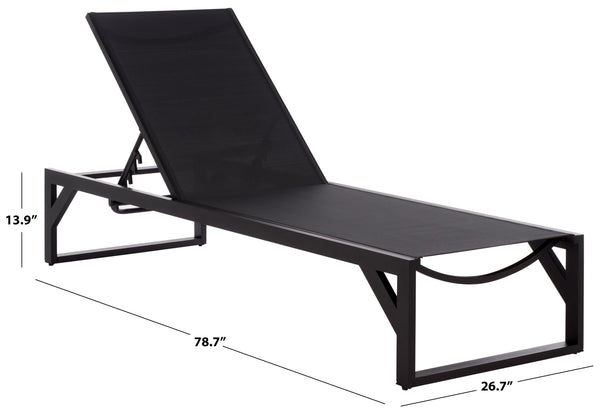 Jordan Aluminum Chaise Lounge With Textilene Seating, Rust-Resistant Frame, Breathable Outdoor Comfort