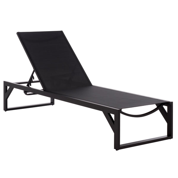 Jordan Aluminum Chaise Lounge With Textilene Seating, Rust-Resistant Frame, Breathable Outdoor Comfort