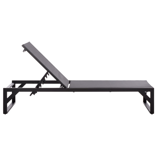 Jordan Aluminum Chaise Lounge With Textilene Seating, Rust-Resistant Frame, Breathable Outdoor Comfort