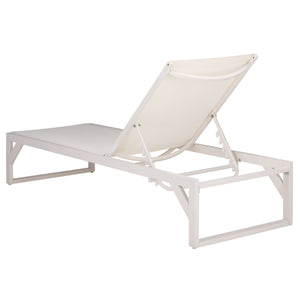 Jordan Aluminum Chaise Lounge With Textilene Seating, Rust-Resistant Frame, Breathable Outdoor Comfort