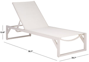 Jordan Aluminum Chaise Lounge With Textilene Seating, Rust-Resistant Frame, Breathable Outdoor Comfort
