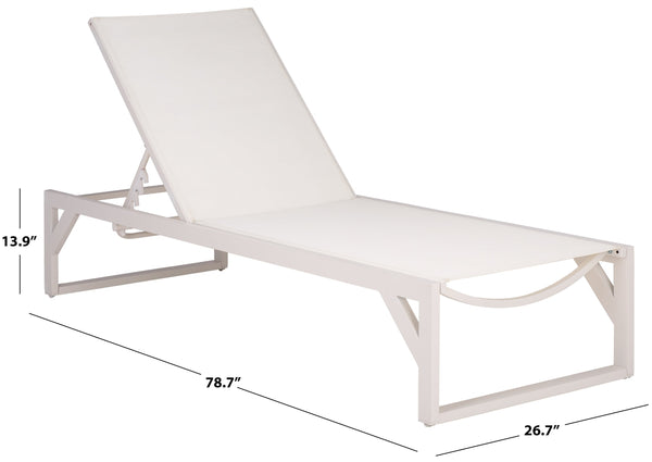 Jordan Aluminum Chaise Lounge With Textilene Seating, Rust-Resistant Frame, Breathable Outdoor Comfort