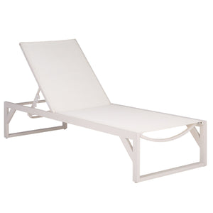 Jordan Aluminum Chaise Lounge With Textilene Seating, Rust-Resistant Frame, Breathable Outdoor Comfort