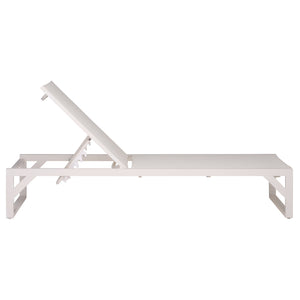Jordan Aluminum Chaise Lounge With Textilene Seating, Rust-Resistant Frame, Breathable Outdoor Comfort