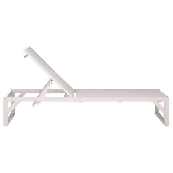 Jordan Aluminum Chaise Lounge With Textilene Seating, Rust-Resistant Frame, Breathable Outdoor Comfort