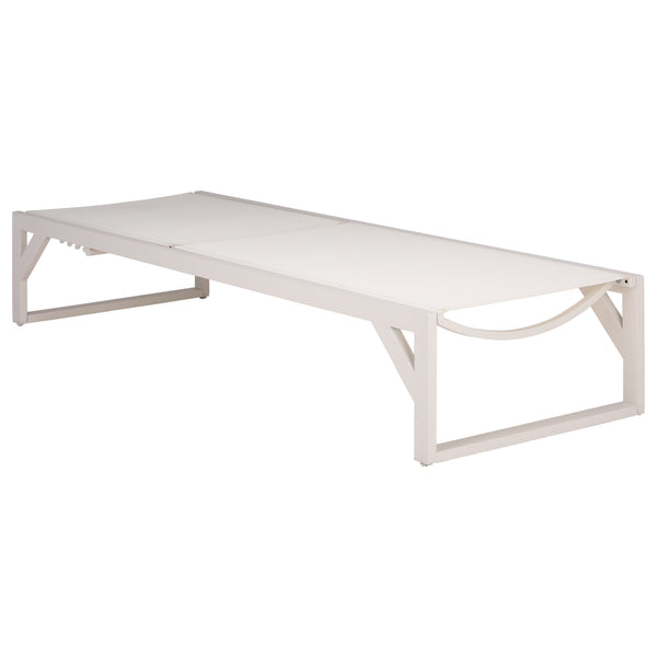 Jordan Aluminum Chaise Lounge With Textilene Seating, Rust-Resistant Frame, Breathable Outdoor Comfort
