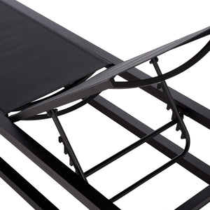 Logan Aluminum Chaise Lounge With Textilene Fabric — Weather-Resistant, Ergonomic Patio Seating60