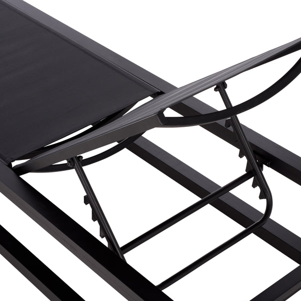 Logan Aluminum Chaise Lounge With Textilene Fabric — Weather-Resistant, Ergonomic Patio Seating60