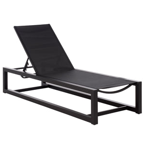 Logan Aluminum Chaise Lounge With Textilene Fabric — Weather-Resistant, Ergonomic Patio Seating60