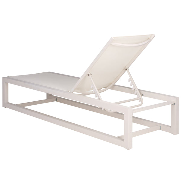 Logan Aluminum Chaise Lounge With Textilene Fabric — Weather-Resistant, Ergonomic Patio Seating60