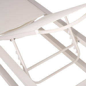 Logan Aluminum Chaise Lounge With Textilene Fabric — Weather-Resistant, Ergonomic Patio Seating60
