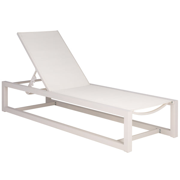 Logan Aluminum Chaise Lounge With Textilene Fabric — Weather-Resistant, Ergonomic Patio Seating60
