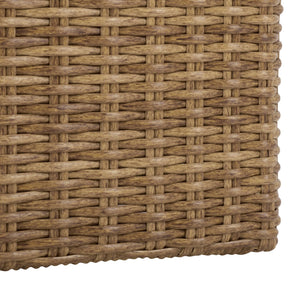 Emma Chaise Lounge With Handwoven Rattan, Powder-Coated Metal Frame, Plush Quick-Dry Foam Cushion For Outdoor Comfort And Durability
