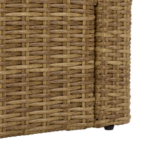 Emma Loveseat With Rattan Accents And Metal Frame, Plush Foam Cushions For Cozy Two-Seater Comfort