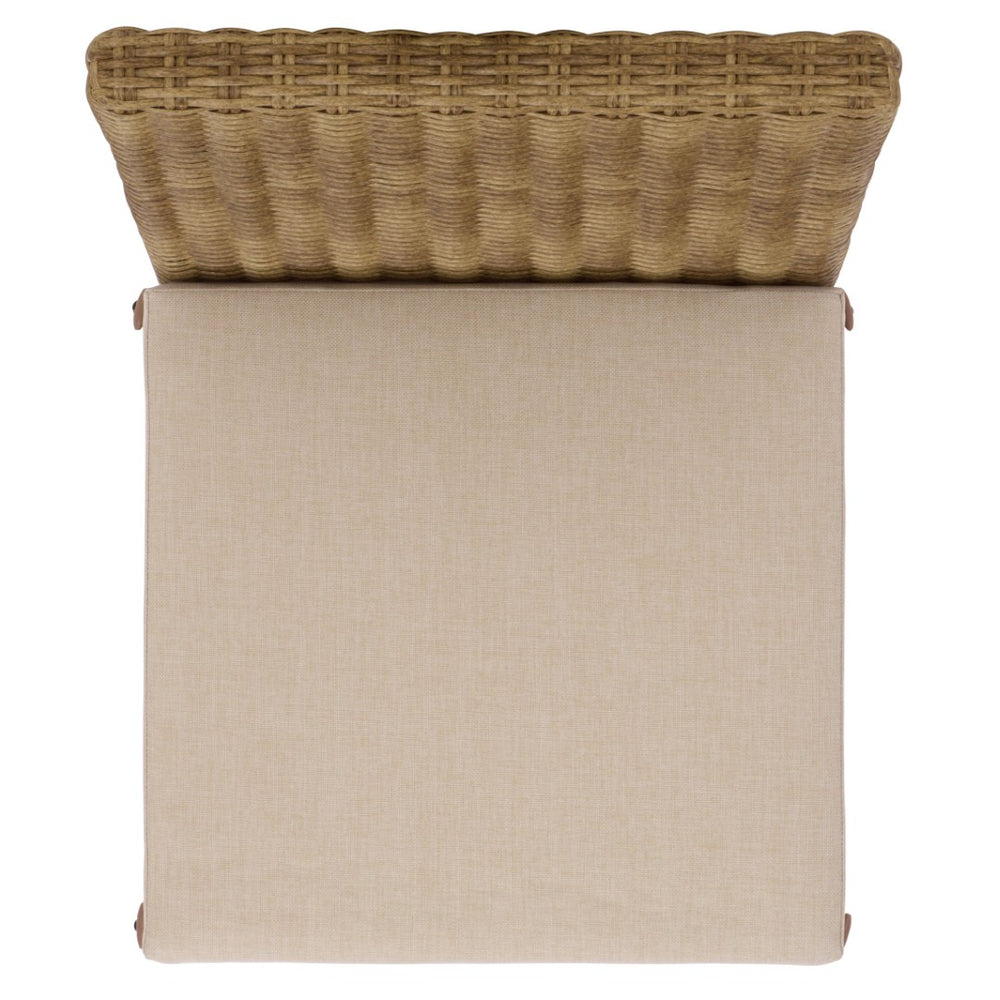 Safavieh EMMA Dining Chair Set of 2 - Stylish Natural Rattan & Taupe Upholstery for Indoor/Outdoor Use PAT7565A-SET2