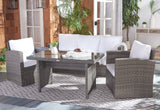 Safavieh Nyra Dining Set Grey Brown/White PAT7700C-3BX