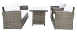 Safavieh Nyra Dining Set Grey Brown/White PAT7700C-3BX