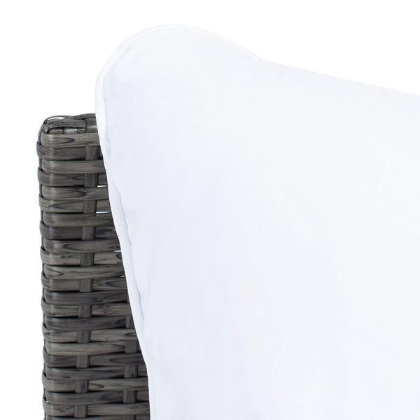 Safavieh Jesvita Living Set Grey Brown/White Cush/Navy Thin Stripe Pillows PAT7701C-4BX