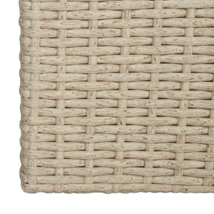 Safavieh RITA Flower Rack - Stylish Outdoor Planter with Wicker-Wrapped Metal Frame and Three Spacious Compartments Beige PAT7705B