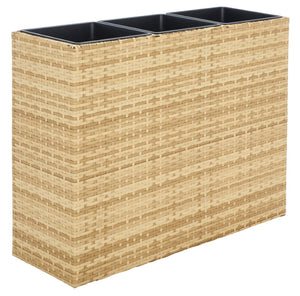 Safavieh RITA Flower Rack - Stylish Outdoor Planter with Wicker-Wrapped Metal Frame and Three Spacious Compartments Natural PAT7705D