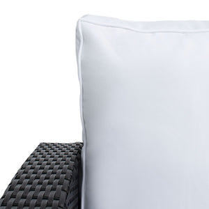 Safavieh Jovita 3Pc Corner Set Black Frame/White Cushion PAT7707A-3BX