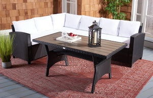 Safavieh Jovita 3Pc Corner Set Black Frame/White Cushion PAT7707A-3BX