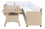 Safavieh Jovita 3Pc Corner Set Beige/White Cushion PAT7707B-3BX