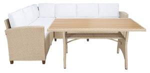 Safavieh Jovita 3Pc Corner Set Beige/White Cushion PAT7707B-3BX