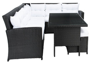 Safavieh Miki Living Set Black/White Cushion PAT7708A-4BX