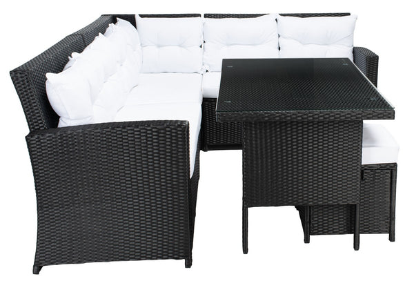 Safavieh Miki Living Set Black/White Cushion PAT7708A-4BX