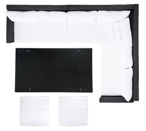 Safavieh Miki Living Set Black/White Cushion PAT7708A-4BX
