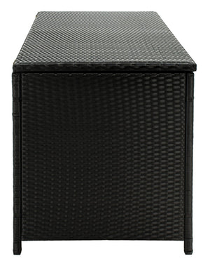 Safavieh OLIVEIRA Cushion Box - Stylish Weather-Resistant Storage Solution for Outdoor Cushions and Accessories Black / White PAT7709A