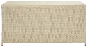 Safavieh OLIVEIRA Cushion Box - Stylish Weather-Resistant Storage Solution for Outdoor Cushions and Accessories Beige / White PAT7709B