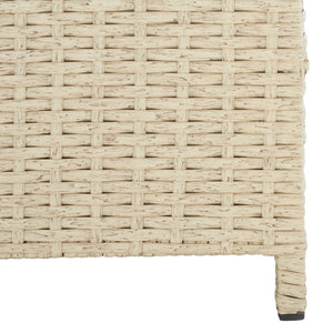 Safavieh OLIVEIRA Cushion Box - Stylish Weather-Resistant Storage Solution for Outdoor Cushions and Accessories Beige / White PAT7709B