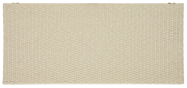 Safavieh OLIVEIRA Cushion Box - Stylish Weather-Resistant Storage Solution for Outdoor Cushions and Accessories Beige / White PAT7709B
