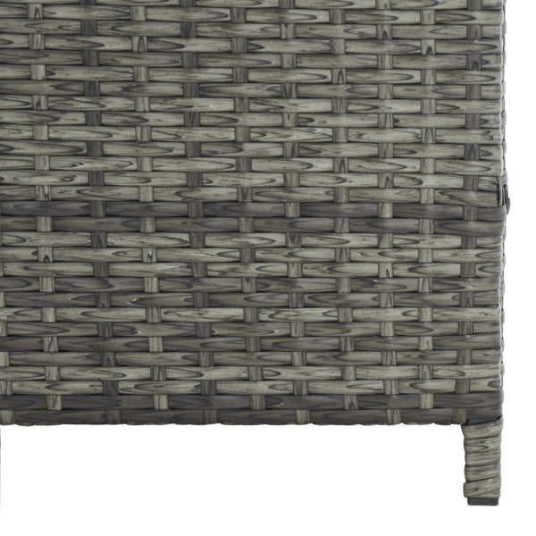 Safavieh OLIVEIRA Cushion Box - Stylish Weather-Resistant Storage Solution for Outdoor Cushions and Accessories Grey / White PAT7709C