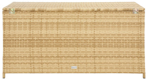 Safavieh OLIVEIRA Cushion Box - Stylish Weather-Resistant Storage Solution for Outdoor Cushions and Accessories Natural / White PAT7709D