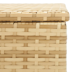Safavieh OLIVEIRA Cushion Box - Stylish Weather-Resistant Storage Solution for Outdoor Cushions and Accessories Natural / White PAT7709D