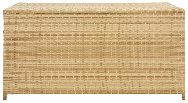 Safavieh OLIVEIRA Cushion Box - Stylish Weather-Resistant Storage Solution for Outdoor Cushions and Accessories Natural / White PAT7709D
