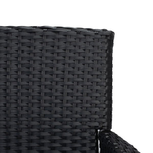 Safavieh VIORA Loveseat - Stylish Outdoor Seating with Plush Cushions and Integrated Storage for Comfort Black / White PAT7710A